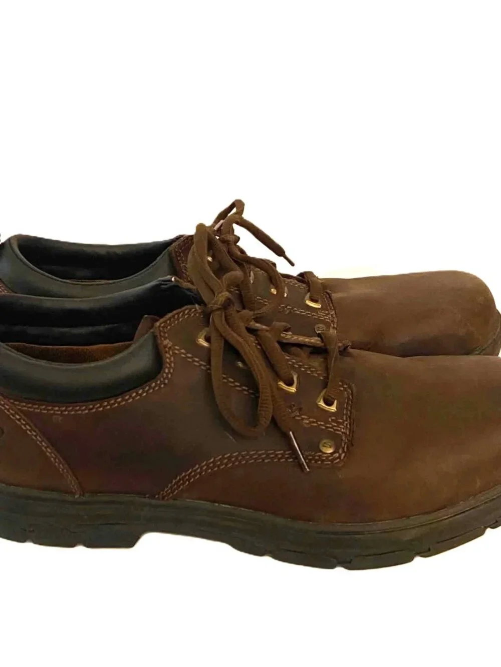 Skechers Segment Rilar Brown Leather Relaxed Fit Memory Foam Shoes Men's 12